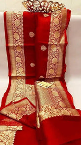 Pure Tissue Silk Banarasi Saree for Diwali Festive Party - Saree - Aakritee - S10694